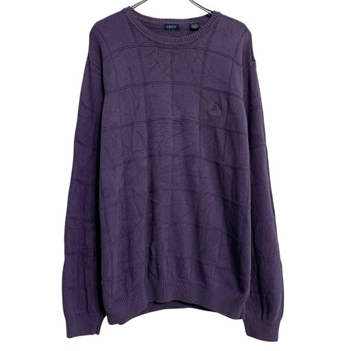 【中古】【古着】 IZOD コットンニット セーター XL パープル アイゾッド プルオーバー ビッグサイズ ワンポイント ロゴ 古着卸 アメリカ仕入 a702-5186 【中古】【古着】 IZOD コットンニット セーター XL パープル アイゾッド プルオーバー ビッグサイズ ワンポイント ロゴ 古着卸 アメリカ仕入 a702-5186