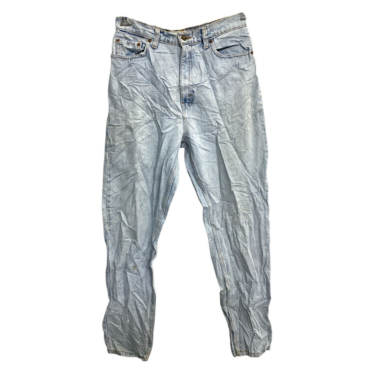 【中古】【古着】 Levi's 521 デニムパンツ W31 リーバイス レディース テーパードフィット ライトブルー コットン 古着卸 アメリカ仕入 2502-189