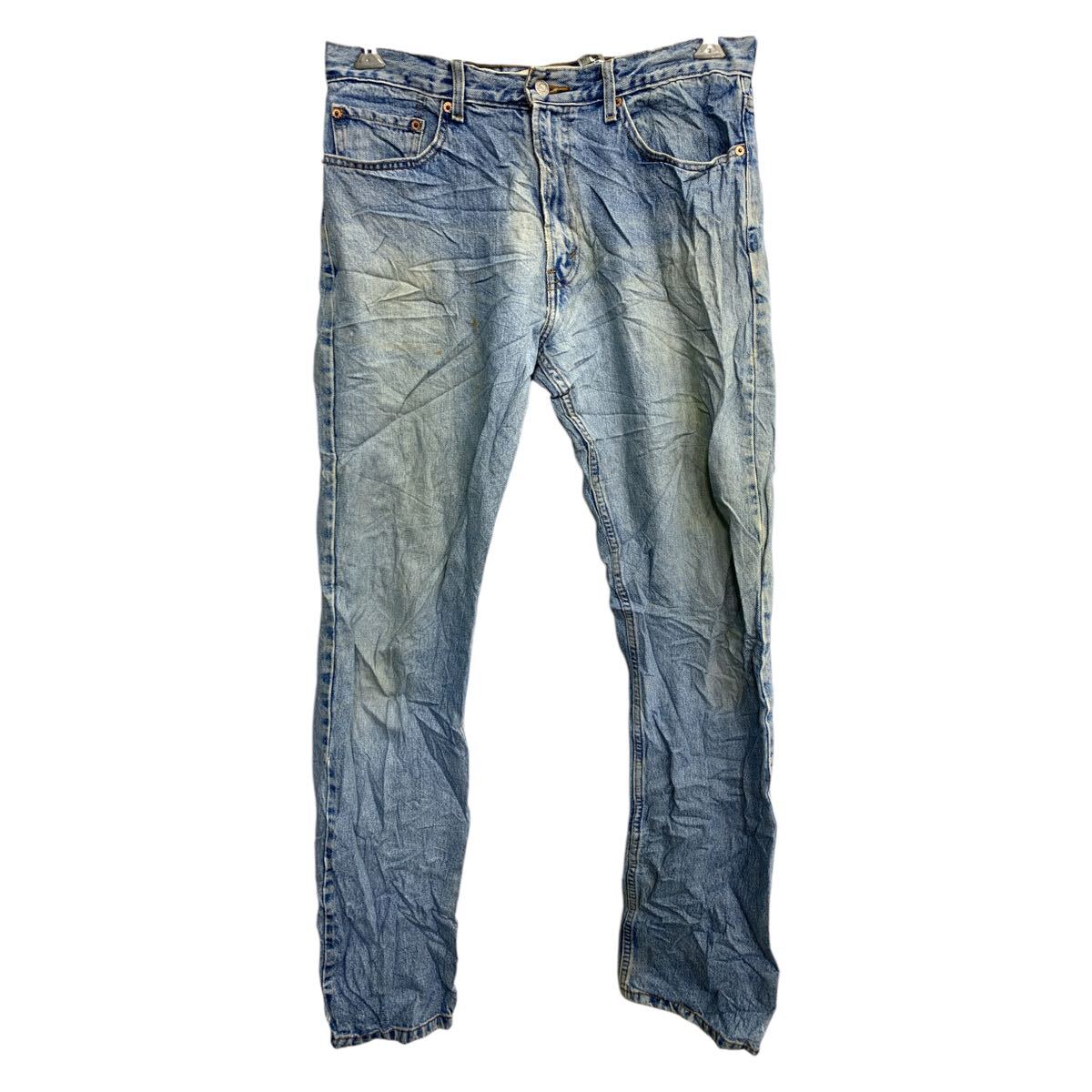 【中古】【古着】 Levi's 505 デニムパンツ W34 リーバイス レギュラーフィット ライトブルー コットン 古着卸 アメリカ仕入 2502-193