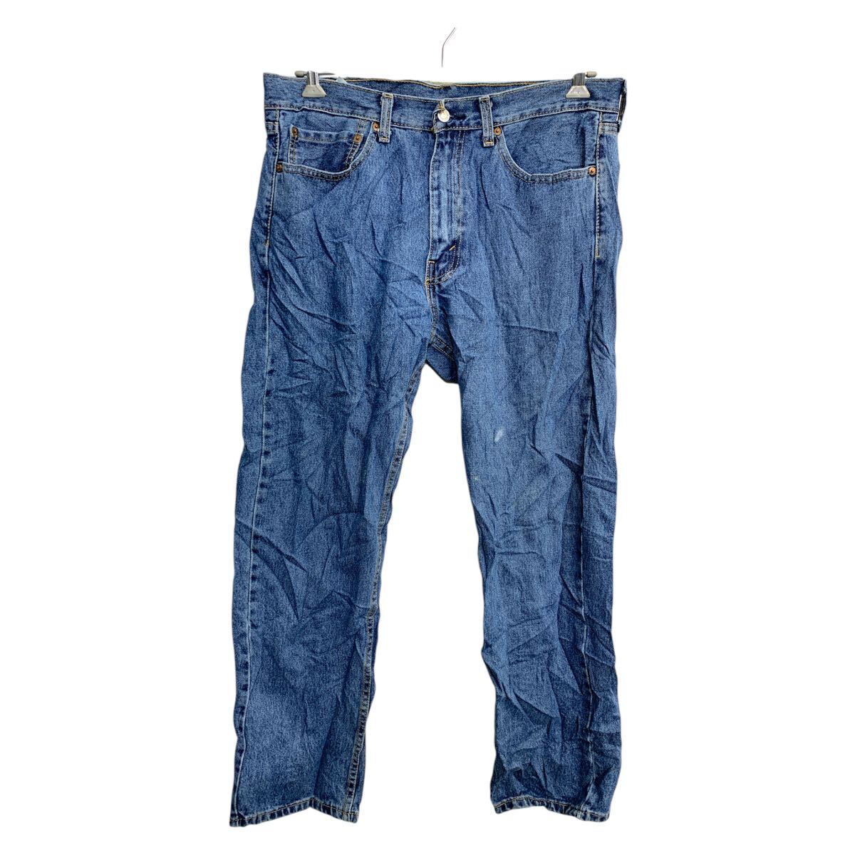 【中古】【古着】 Levi's 505 デニムパンツ W35 リーバイス レギュラーフィット インディゴ コットン メキシコ製 古着卸 アメリカ仕入 2502-198