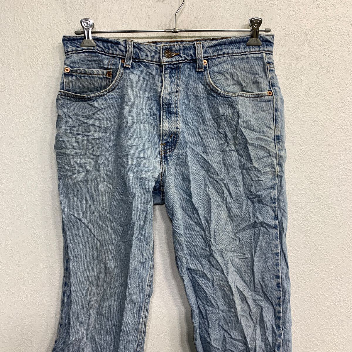 【中古】【古着】 Levi's 550 デニムパンツ W34 リーバイス リラックスフィット ライトブルー コットン 古着卸 アメリカ仕入 2502-204