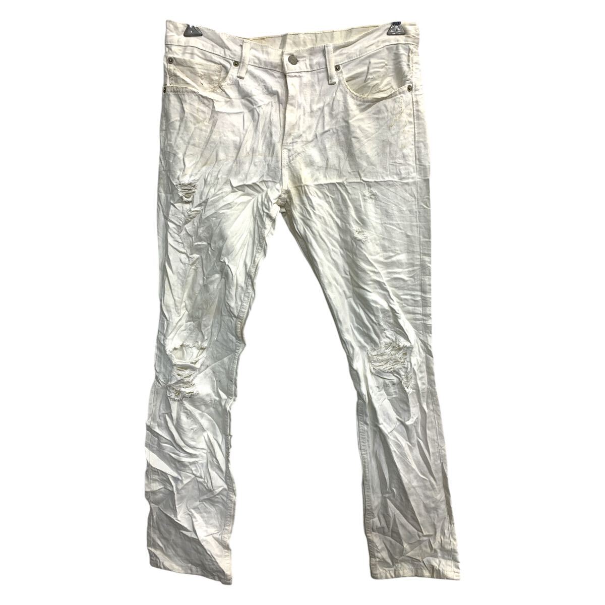 【中古】【古着】 Levi's 511 デニムパンツ W33 リーバイス スリムフィット ホワイト 古着卸 アメリカ仕入 2502-209