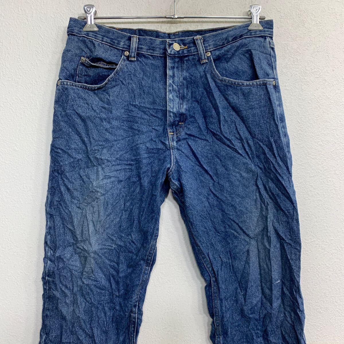 【中古】【古着】 Wrangler デニムパンツ W33 ラングラー インディゴ コットン メキシコ製 古着卸 アメリカ仕入 2502-261