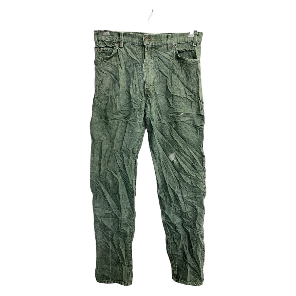 【中古】【古着】 Levi's 550 デニムパンツ W36 リーバイス リラックスフィット ビッグサイズ グリーン コットン USA製 古着卸 アメリカ仕入 2502-264