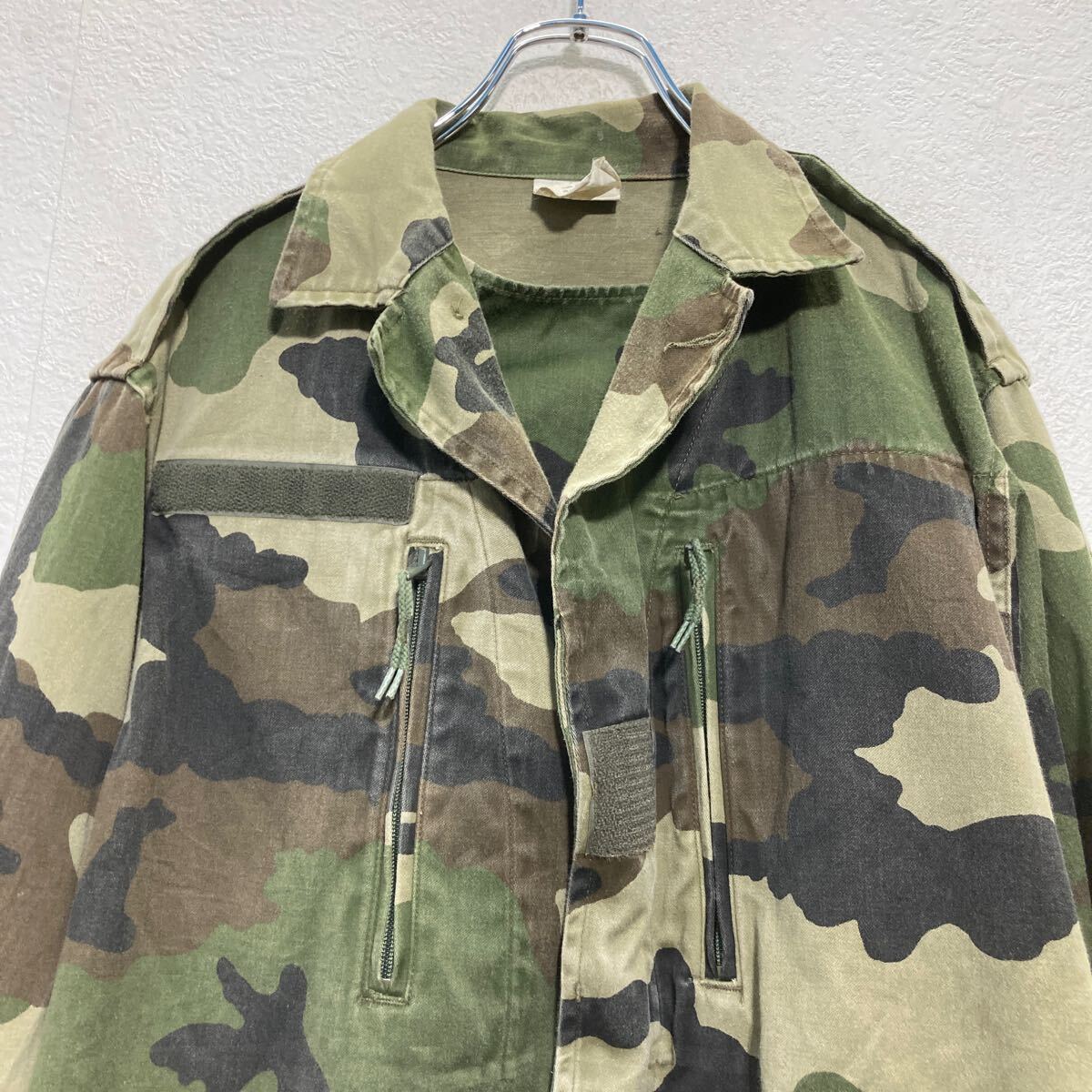 【中古】【古着】 フランス軍 F2ジャケット M〜 オリーブ CCEカモ 迷彩 カモフラ FRENCH ARMY ミリタリージャケット 古着卸 アメリカ仕入 a702-5254
