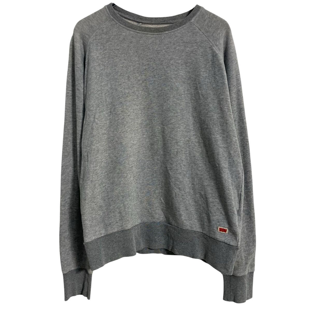 【中古】【古着】 Levi’s 無地スウェット トレーナー M グレー リーバイス プルオーバー シンプル 古着卸 アメリカ仕入 a702-5275