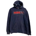 【中古】【古着】 PUMA プリントスウェット パーカー キッズ XXL 160 〜 ネイビー プーマ スポーツ プルオーバー 裏起毛 古着卸 アメリカ仕入 a702-5293(4)