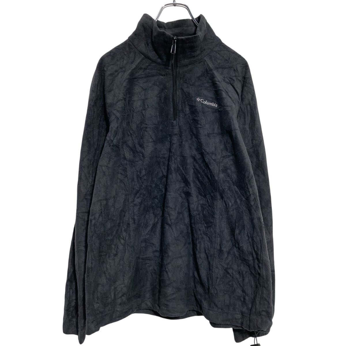 【中古】【古着】 Columbia ハーフジップ フリースジャケット XL ブラック コロンビア アウトドア ビッグサイズ 古着卸 アメリカ仕入 a702-5302