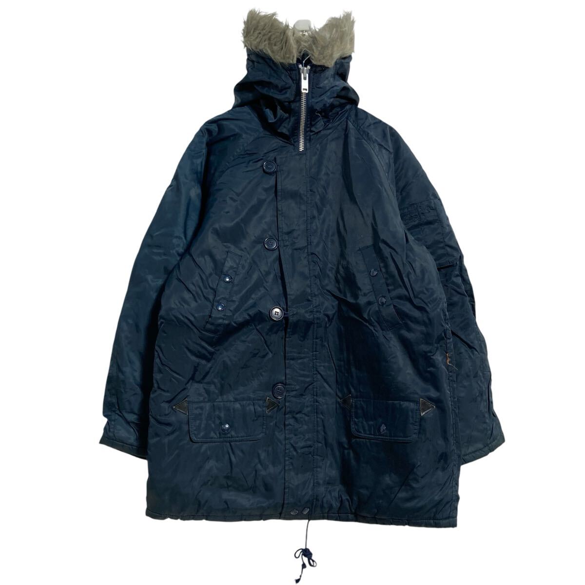Flight Jacket - 【中古】【古着】 WAKEFIELDS フライトジャケット M ネイビー コート ロング 古着卸 アメリカ仕入 a702-5347