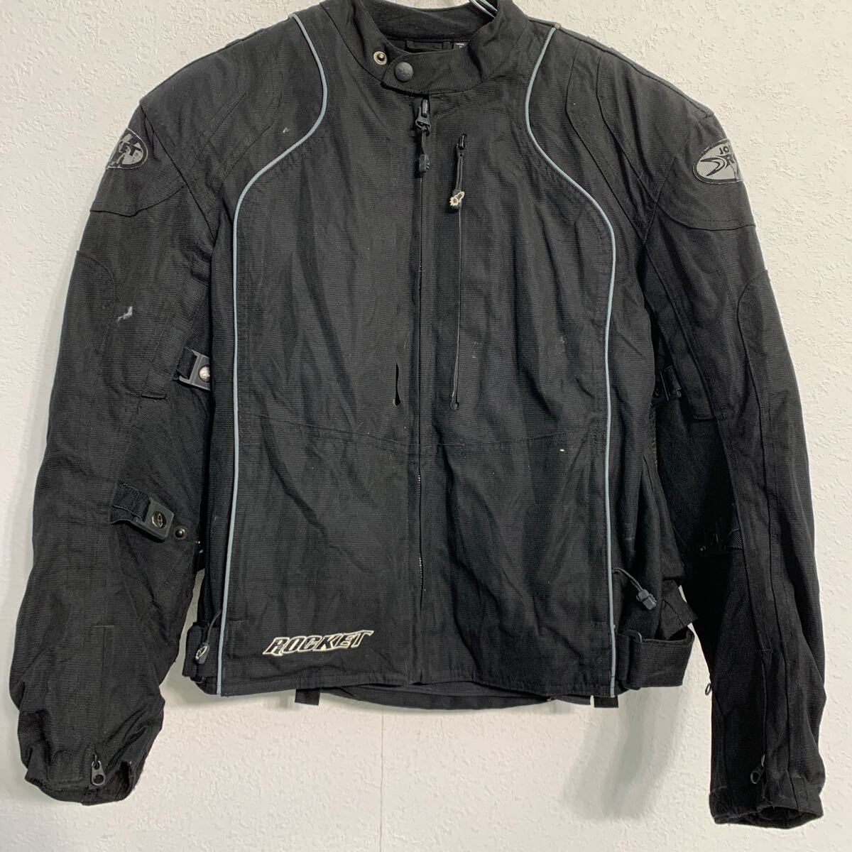 【中古】【古着】 JOE POCKET モーターサイクルジャケット S ブラック ジップアップ レーシングジャケット バイカー バイク 古着卸 アメリカ仕入 a702-5367