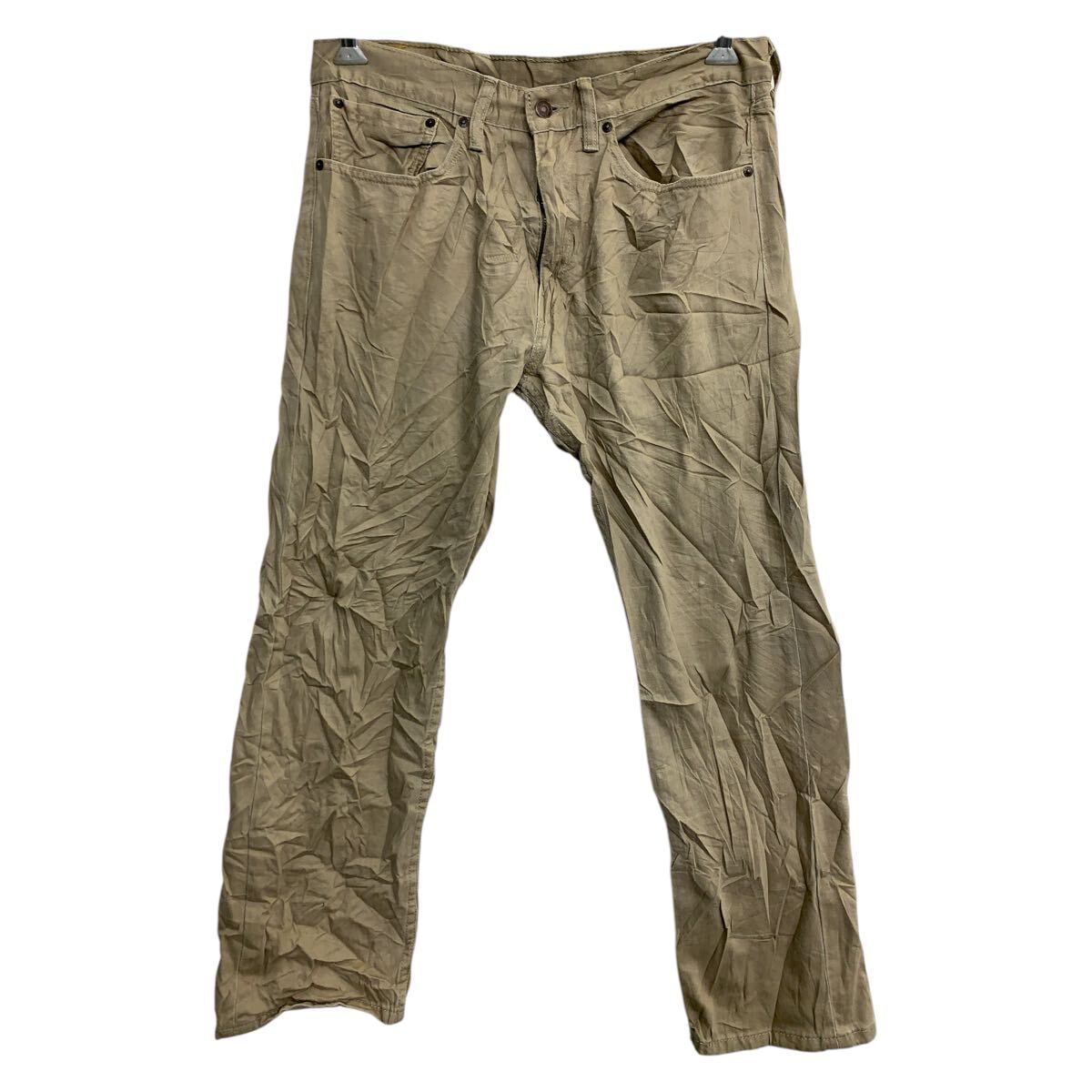 【中古】【古着】 Levi's 505 カラーパンツ W34 リーバイス レギュラーフィット ベージュ コットン 古着卸 アメリカ仕入 2502-285