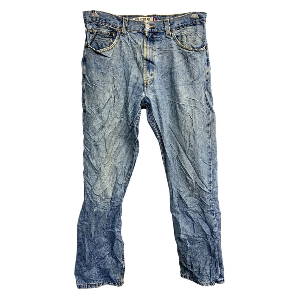 【中古】【古着】 Levi's 550 デニムパンツ W34 リーバイス リラックスフィット ライトブルー コットン メキシコ製 古着卸 アメリカ仕入 2502-334