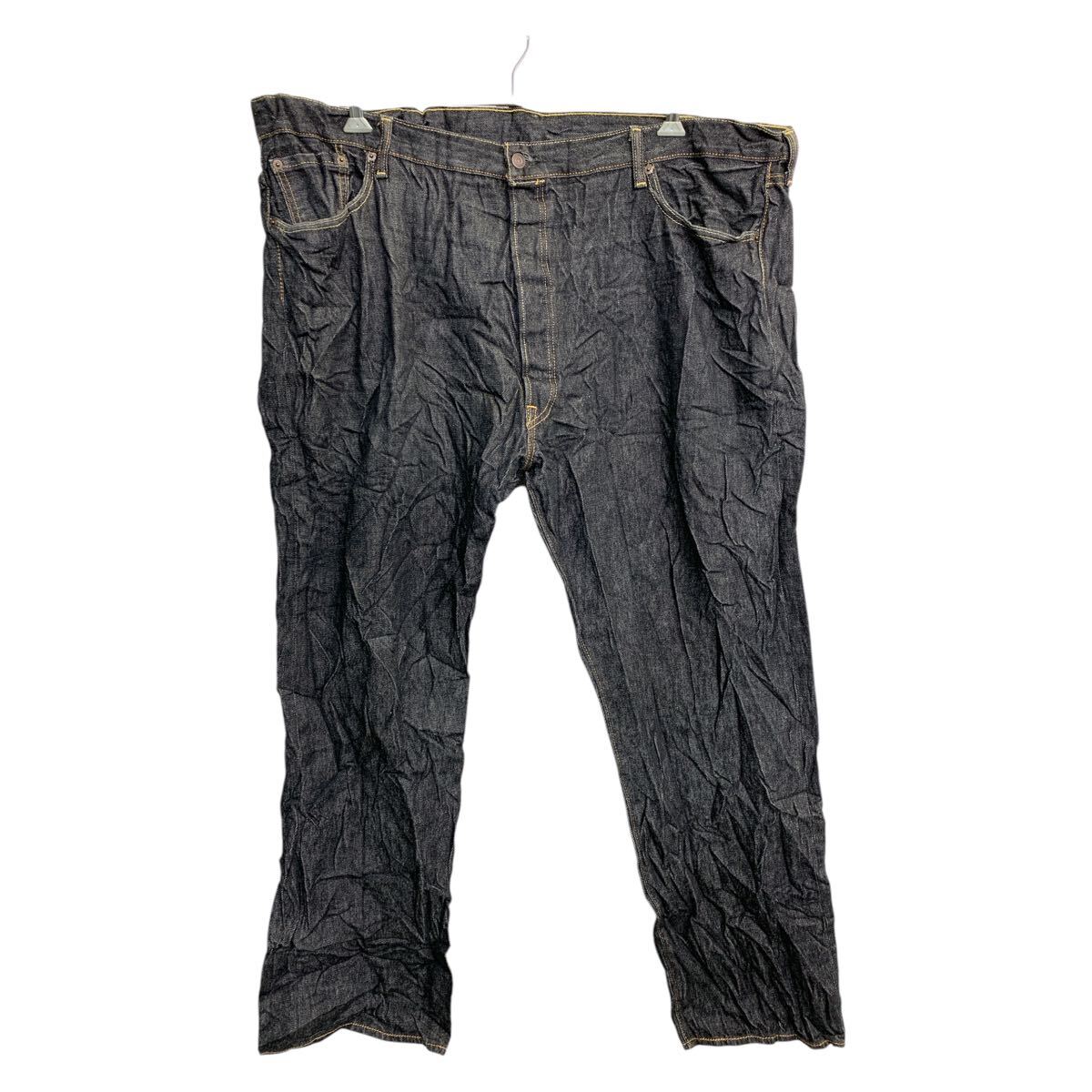 【中古】【古着】 Levi's 501 デニムパンツ W48 リーバイス ボタンフライ ビッグサイズ ブラック コットン 古着卸 アメリカ仕入 2502-361