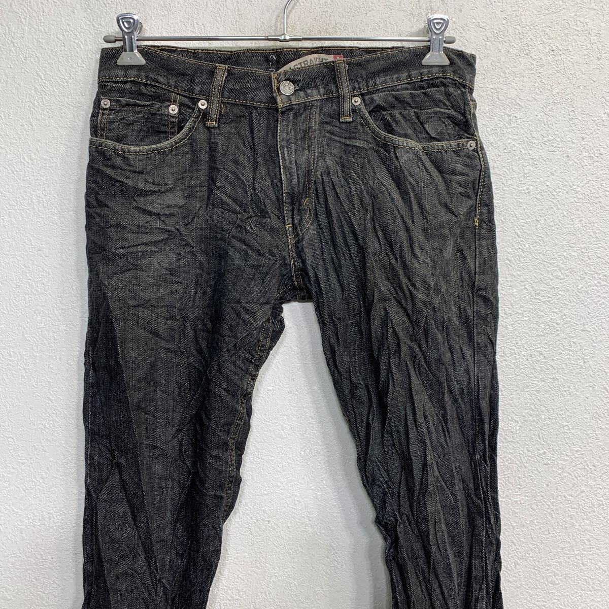 【中古】【古着】 Levi's 514 デニムパンツ W32 リーバイス スリム ブラック コットン メキシコ製 古着卸 アメリカ仕入 2502-410