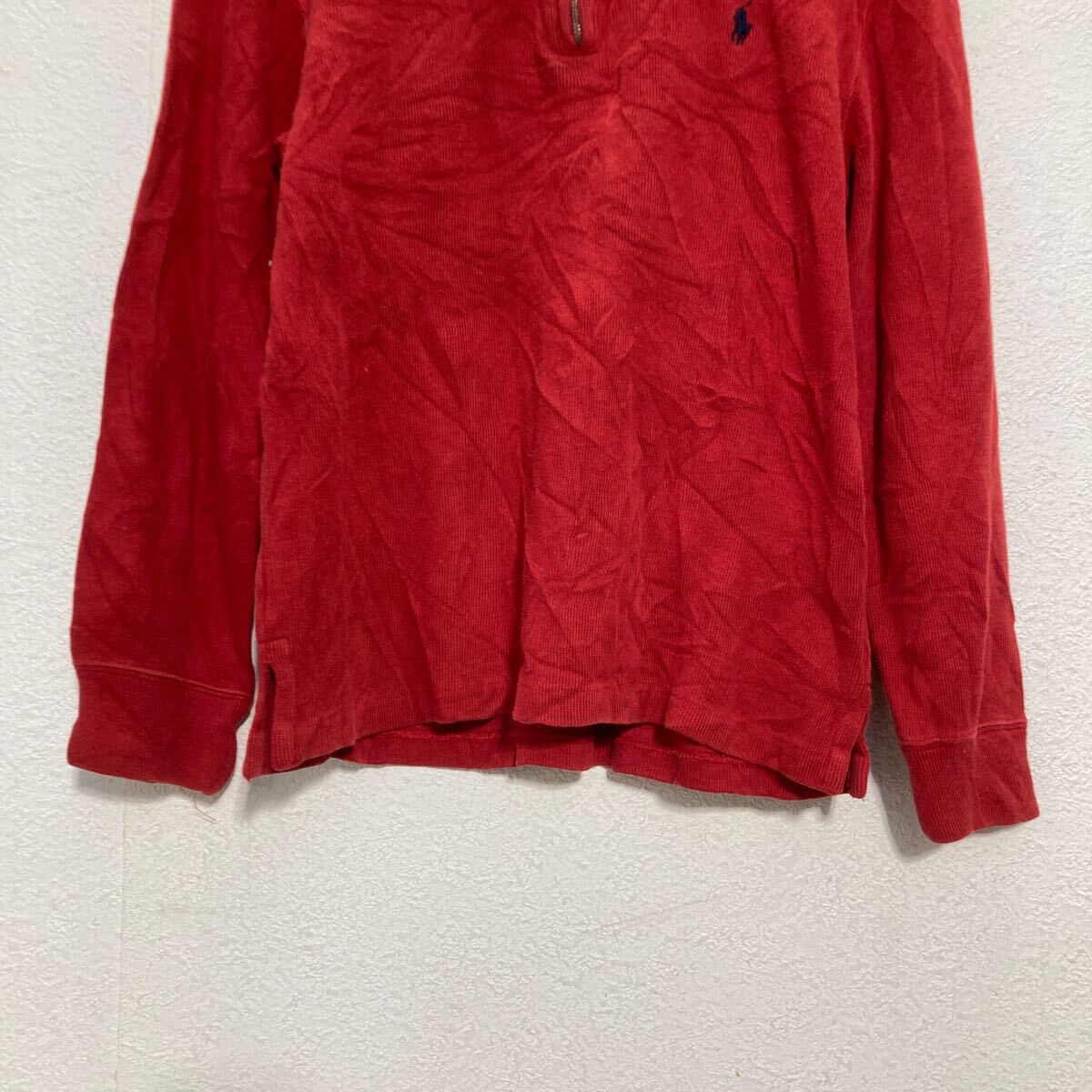【中古】【古着】 Polo Ralph Lauren コットンニット セーター キッズ M 140〜 レッド ポロラルフローレン 古着卸 アメリカ仕入 a702-5480 3