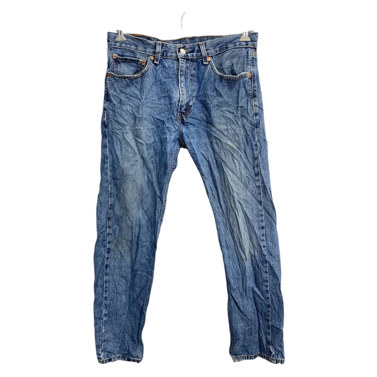 【中古】【古着】 Levi's 505 デニムパンツ W32 リーバイス レギュラーフィット ブルー コットン 古着卸 アメリカ仕入 2502-437