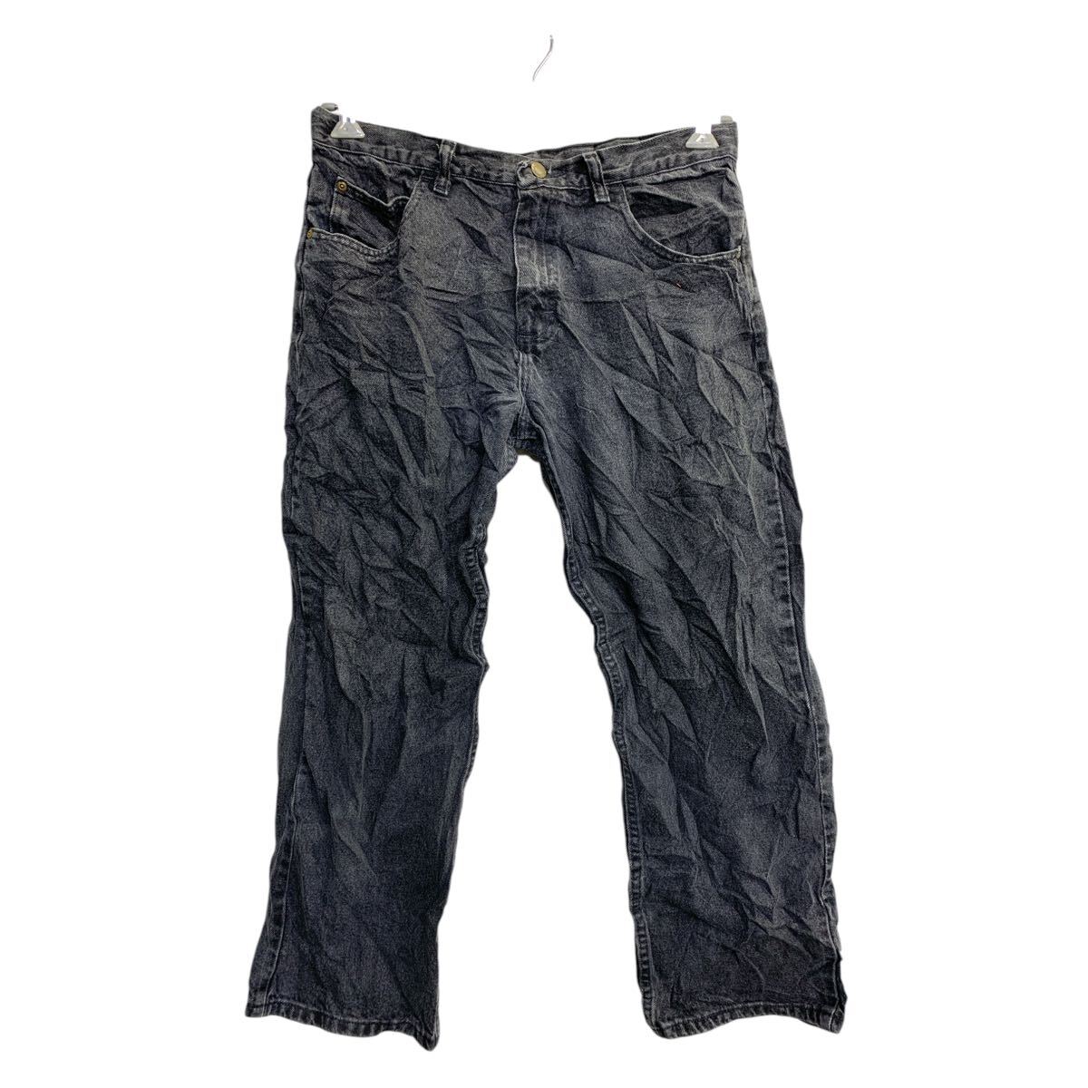 Long-Trousers, Trousers - 【中古】【古着】 Wrangler デニムパンツ W32 ラングラー ジュニアサイズ ブラック コットン メキシコ製 古着卸 アメリカ仕入 2502-464