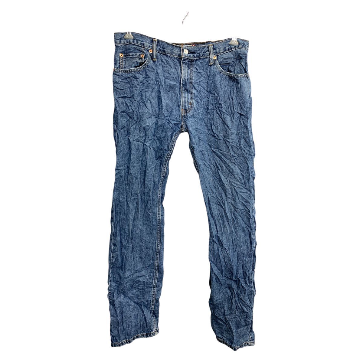 【中古】【古着】 Levi's 505 デニムパンツ W34 リーバイス ストレートフィット ブルー コットン 古着卸 アメリカ仕入 2502-466
