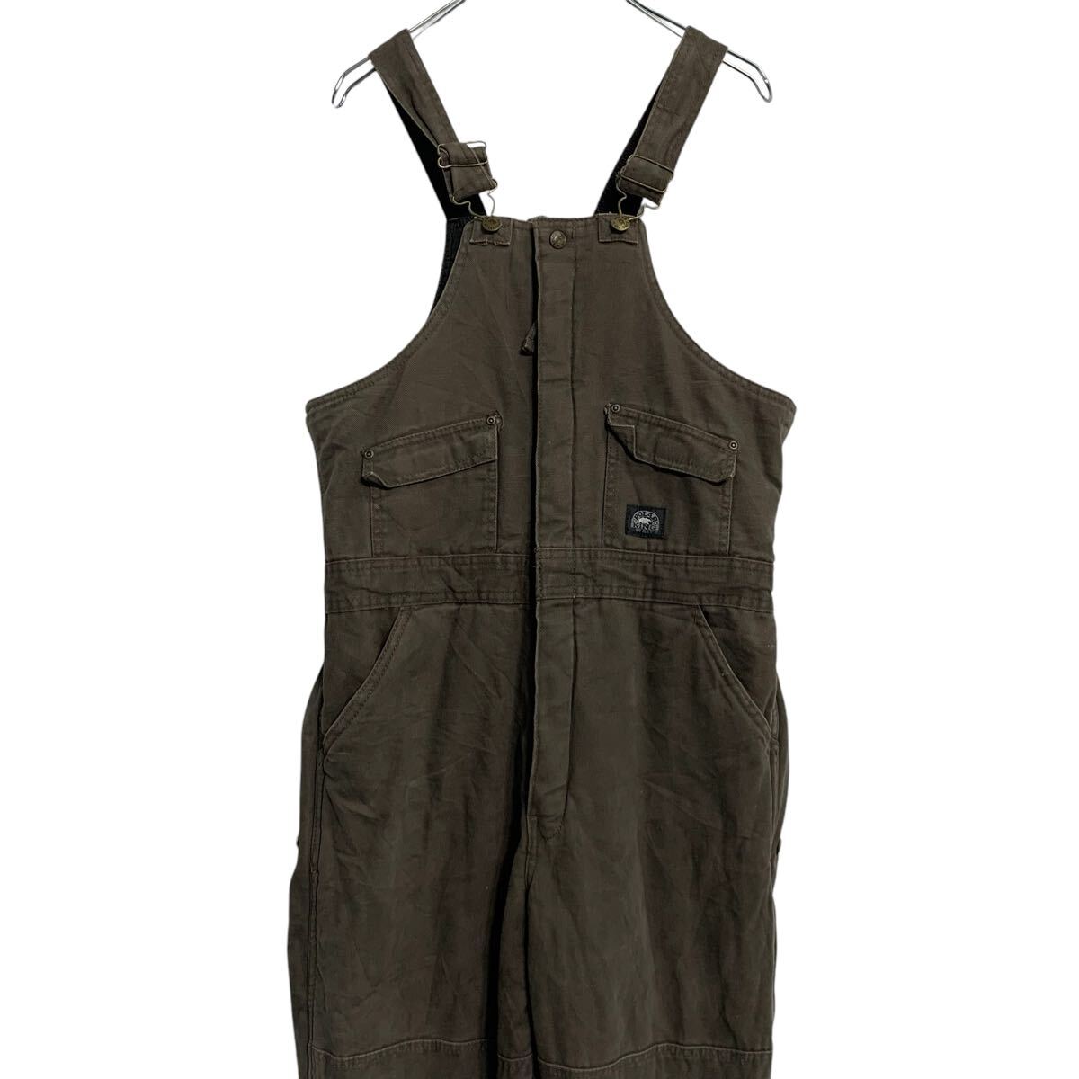 【中古】【古着】 POLAR KING ダック オーバーオール L チャコールグレー ジップアップ ワークウェア 作業着 古着卸 アメリカ仕入 a702-5613