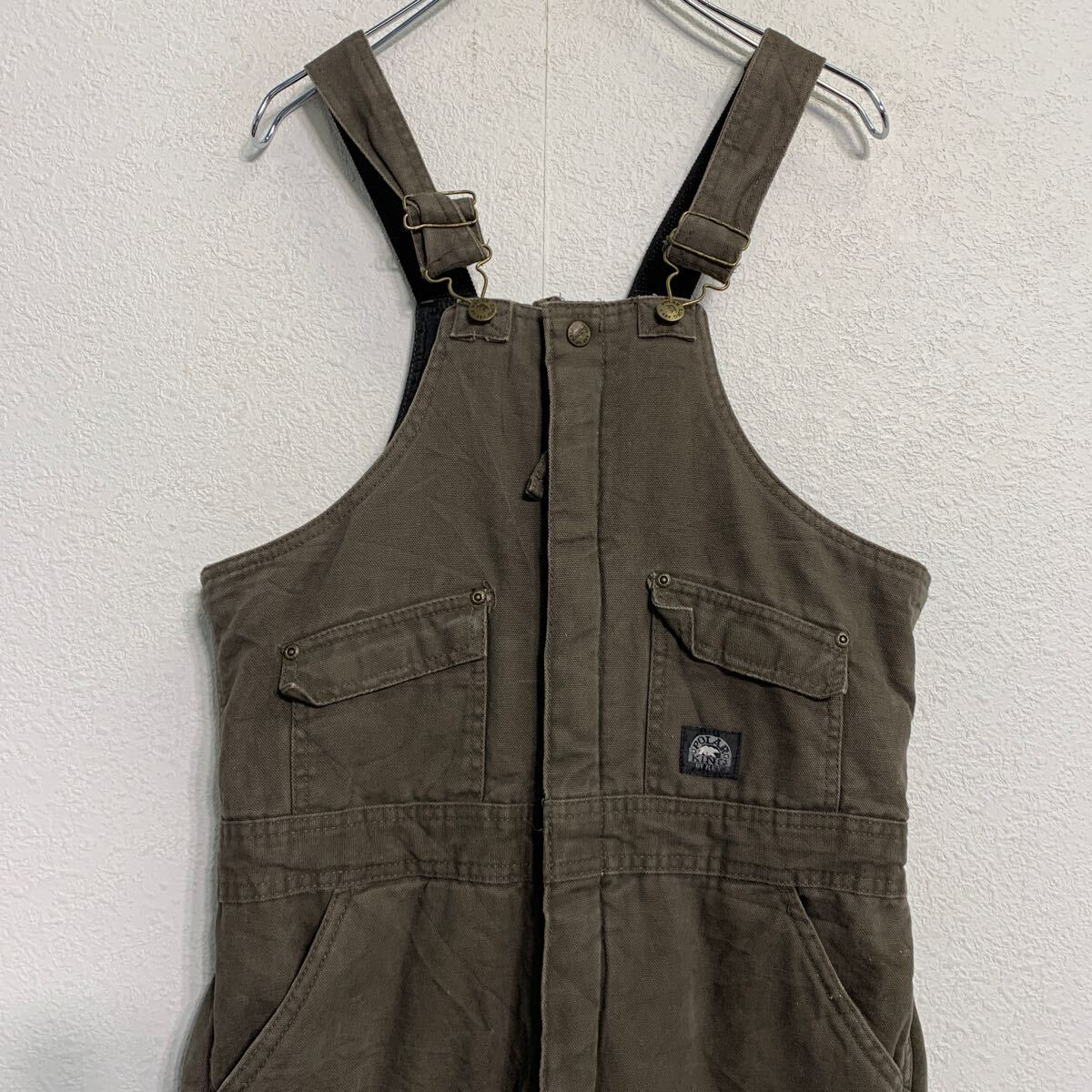 【中古】【古着】 POLAR KING ダック オーバーオール L チャコールグレー ジップアップ ワークウェア 作業着 古着卸 アメリカ仕入 a702-5613