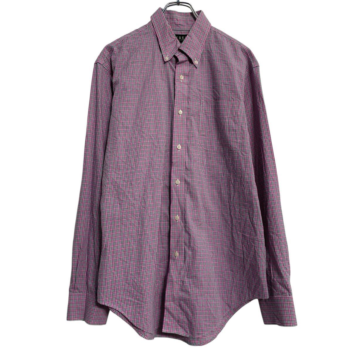 【中古】【古着】 LAUREN RALPH LAUREN 長袖 チェックシャツ 16 XL〜 ピンク グリーン ローレンラルフローレン ボタンダウン 古着卸 アメリカ仕入 a702-5818