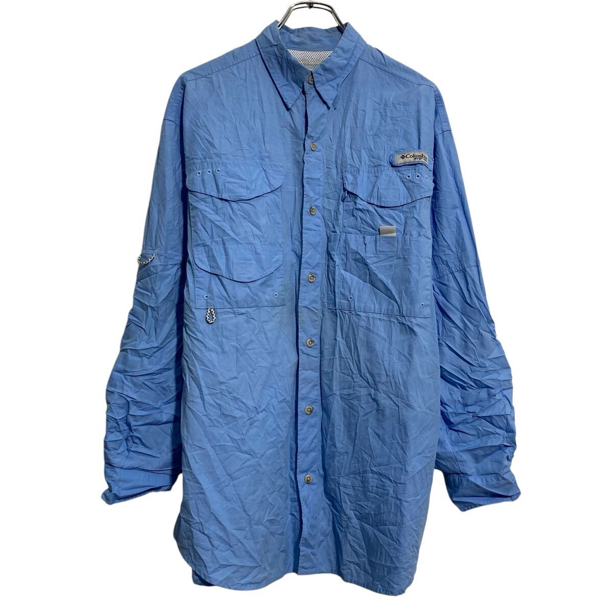 ★★複数点購入の場合は、1点分の送料で同梱発送致します。★★（合計金額が3,980円(税込)以上の場合は、送料無料となります。)商品に興味をもって頂き、誠に有難うございます。恐れ入りますが最後までお読み頂き、ご了承の上ご購入下さい。アメリカから輸入した コロンビア 無地シャツ の販売です。【商品説明】※色やデザインは画像をご覧ください。【サイズ】（海外規格の為、基本的には大きめのサイズ感となりますが、詳細は実寸をご参照ください。)サイズ表記にてサイズ表記が無い為、実寸をご参照下さいませ。実寸着丈 76cm肩幅 62cm身幅 57cm袖丈 55cm(脇下から計測)・素人採寸の為、誤差についてはご容赦下さい。・着用感につきましては普段着用されているものとの実寸を比較して参考にされてください。【状態】状態確認 B-Cランク汚れが有ります。《ランク》A-デッドストックや未使用に近い状態B-使用感はあるが綺麗な状態C-使用感があり多少の汚れがある状態D-使用感があり汚れや破れがある状態（上記ランクは弊社基準でのランク付けとなります。あくまでも参考として頂き、詳細は画像をご確認の上、ご入札ください。また、見落としによる目立たない穴、ほつれ、破れ、汚れ等のダメージ品が混入している場合もございますことをご理解の上、ご入札をお願い致します。）・全体的に使用感はありますが着用に問題はありません。・未洗濯品です。・保管上の折りジワと、ベール品によるシワはご容赦下さい。・状態に特に敏感な方のご入札はご遠慮下さい。※不明な点がありましたらお気軽に、ご質問下さい。【発送】佐川急便で発送します。※（沖縄及び一部離島へはヤマト運輸で発送する場合があります）★★複数点購入の場合は、1点分の送料で同梱発送致します。★★（合計金額が3,980円(税込)以上の場合は、送料無料となります。)【ご注意】・落札後はノークレーム＆ノーリターンにて、お願い致します。（返品は一切お受けできません。）・古着、usedの特性等を充分にご理解頂ける方のご購入に限らせて頂きます。 古着にご理解の無い方、状態に特に敏感な方のご購入はご遠慮下さい。・サイズ感につきましては普段着用されているものとの実寸を比較して参考にされてください。・できるだけ現物に近い色味をお伝えできるように気を付けておりますが、撮影環境や使用するモニターによっては、商品と画像に若干の色誤差が生じますことをご了承ください。【営業について】誠に勝手ながら、土曜、日曜、祝日、年末年始、ゴールデンウィークはお休みとさせて頂きます。また、お客様へのご対応時間は基本的には営業日の9:00〜17：00までになります。ご対応時間外や休業日にご落札いただいた商品や、ご質問など、頂いたご連絡への返信が滞る場合がございます。ご連絡、発送は休業明けより順次行っていきますのでご了承よろしくお願いいたします。★新商品、毎日大量入荷中です!!!同梱をご希望の場合は「まとめて購入」をご利用ください。商品合計金額が3980円以上の場合送料が無料になります。3980円未満でも1点分の送料で発送いたします。「まとめて購入」の利用方法に関してはヤフオクのヘルプページ等でご確認ください。20250213-0