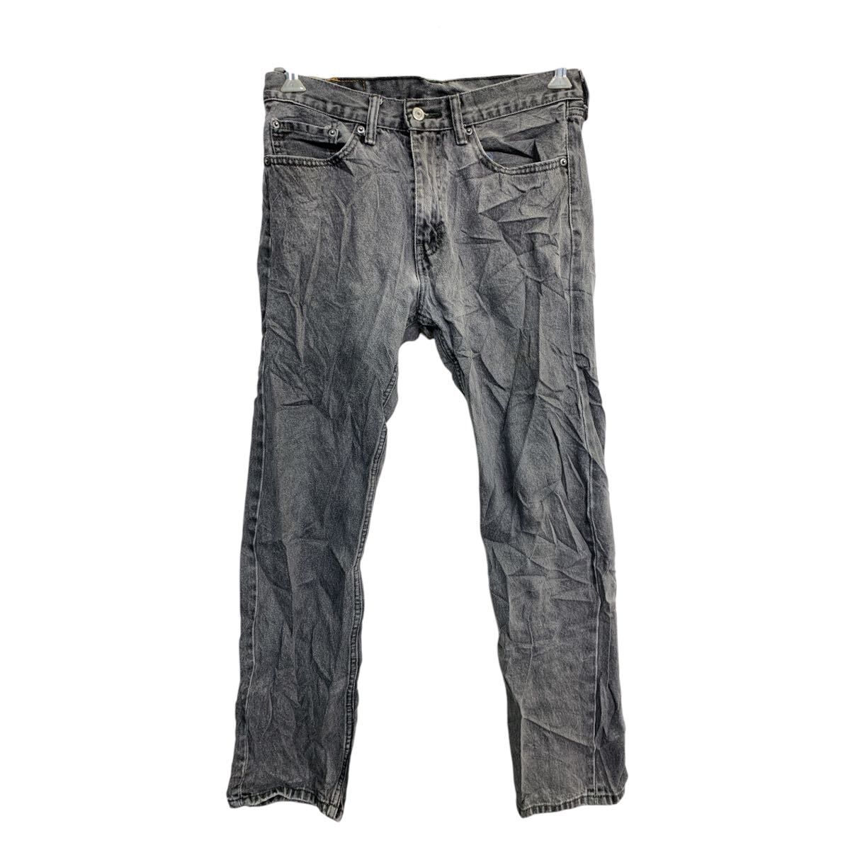 【中古】【古着】 Levi's 505 デニムパンツ W32 リーバイス レギュラーフィット グレー コットン 古着卸 アメリカ仕入 2502-594