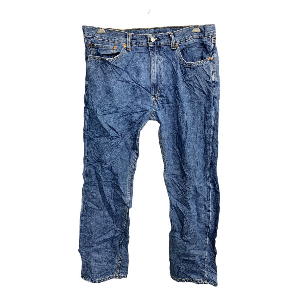 【中古】【古着】 Levi's 505 デニムパンツ W36 リーバイス レギュラーフィット ビッグサイズ インディゴ コットン メキシコ製 古着卸 アメリカ仕入 2502-601