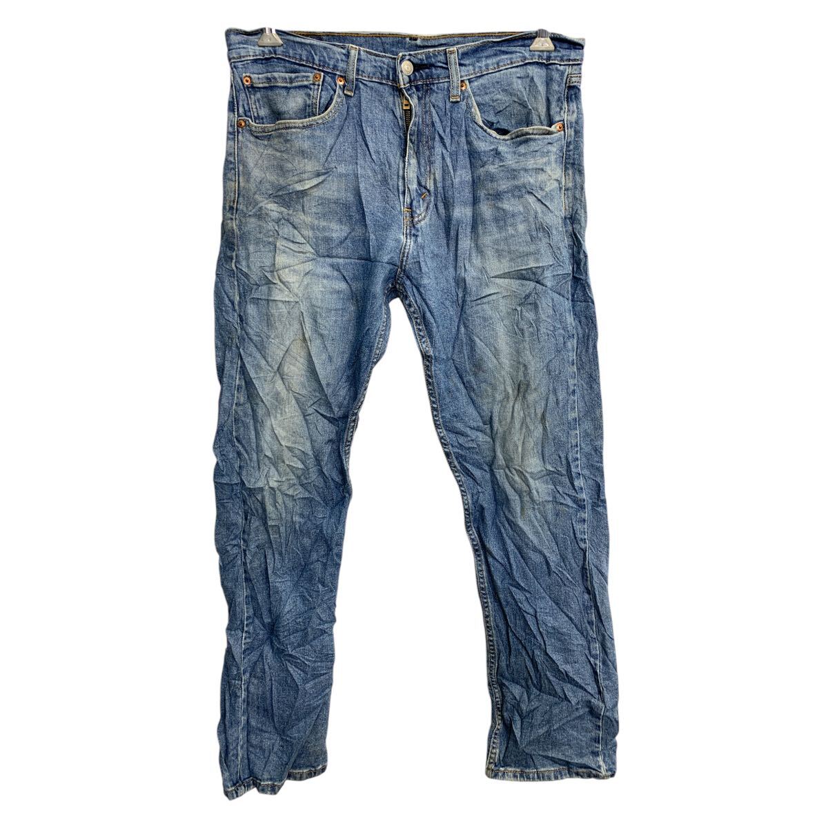【中古】【古着】 Levi's 505 デニムパンツ W34 リーバイス レギュラーフィット ブルー 古着卸 アメリカ仕入 2502-606