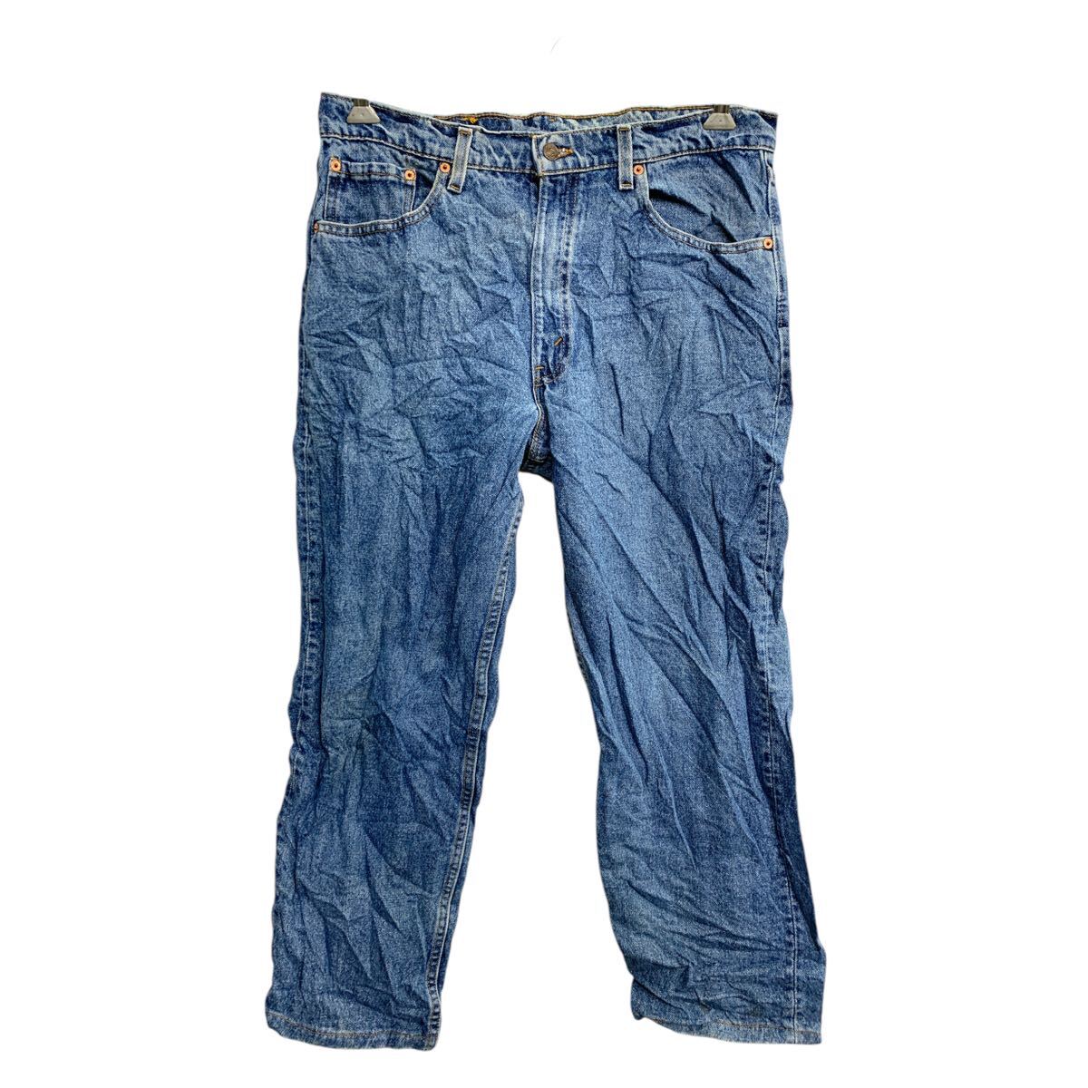 【中古】【古着】 Levi's 555 デニムパンツ W36 リーバイス リラックスフィット ビッグサイズ ブルー コットン USA製 古着卸 アメリカ仕入 2502-631