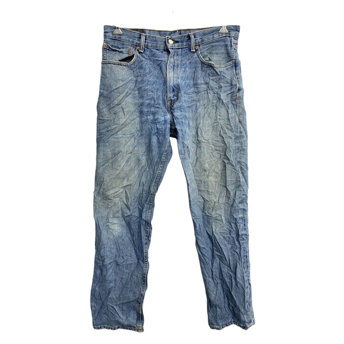 【中古】【古着】 Levi's 550 デニムパンツ W34 リーバイス リラックスフィット ブルー コットン メキシコ製 古着卸 アメリカ仕入 2502-656