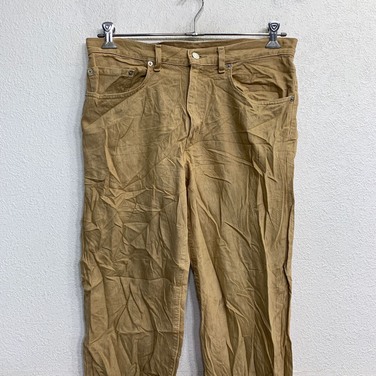 【中古】【古着】 Levi's 550 デニムパンツ W33 リーバイス リラックスフィット ベージュ コットン USA製 古着卸 アメリカ仕入 2502-658