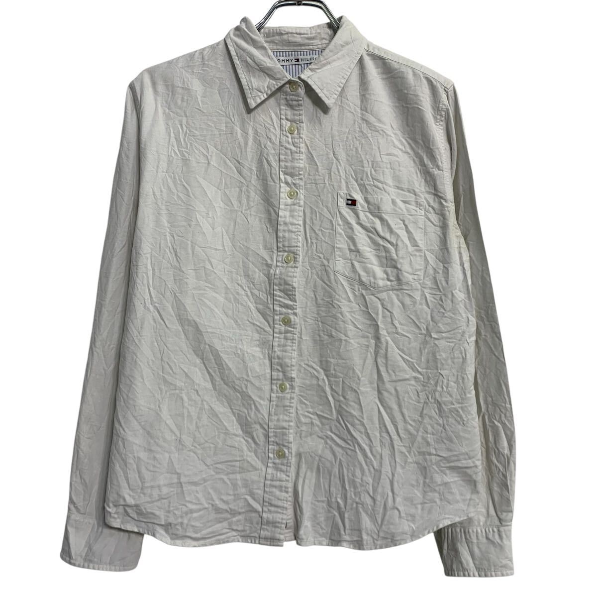 Other - 【中古】【古着】 TOMMY HILFIGER 長袖 無地シャツ XL ホワイト トミーヒルフィガー ボタン ビッグサイズ 胸ポケット ロゴ 古着卸 アメリカ仕入 a702-6051