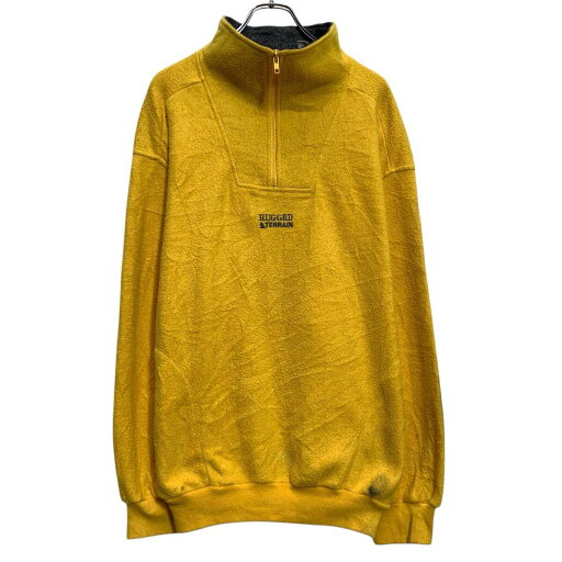 【中古】【古着】 RUGGED フリースジャケット L イエロー ハーフジップ モックネック ワンポイント ロゴ アウトドア 古着卸 アメリカ仕入 a702-6102 【中古】【古着】 RUGGED フリースジャケット L イエロー ハーフジップ モックネック ワンポイント ロゴ アウトドア 古着卸 アメリカ仕入 a702-6102