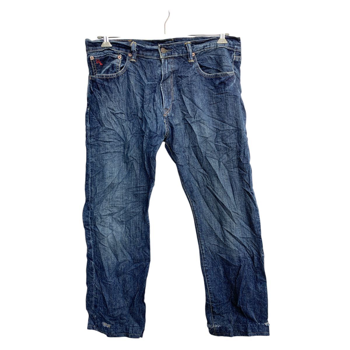 【中古】【古着】 POLO RALPH LAUREN デニムパンツ W34 ポロラルフローレン インディゴ コットン 古着卸 アメリカ仕入 2502-751