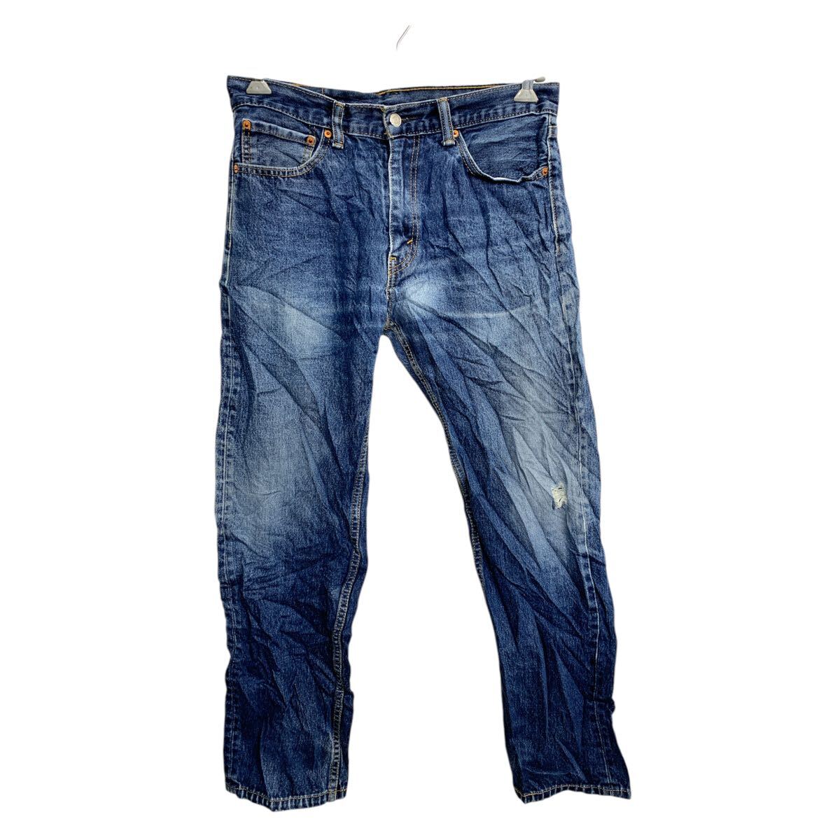 【中古】【古着】 Levi's 505 デニムパンツ W33 リーバイス レギュラーフィット インディゴ コットン 古着卸 アメリカ仕入 2502-753