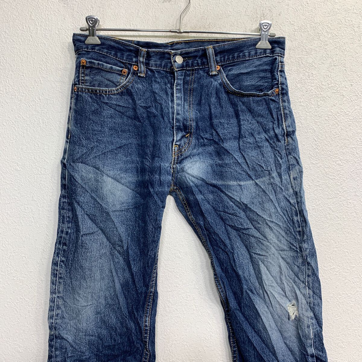 【中古】【古着】 Levi's 505 デニムパンツ W33 リーバイス レギュラーフィット インディゴ コットン 古着卸 アメリカ仕入 2502-753