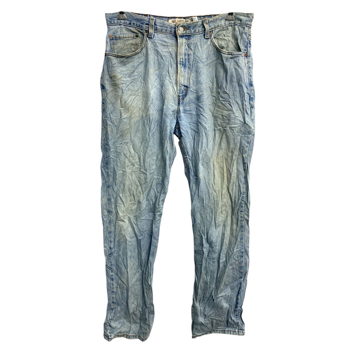 【中古】【古着】 Levi's 550 デニムパンツ W38 リーバイス リラックスフィット ビッグサイズ ライトブルー コットン 古着卸 アメリカ仕入 2502-756