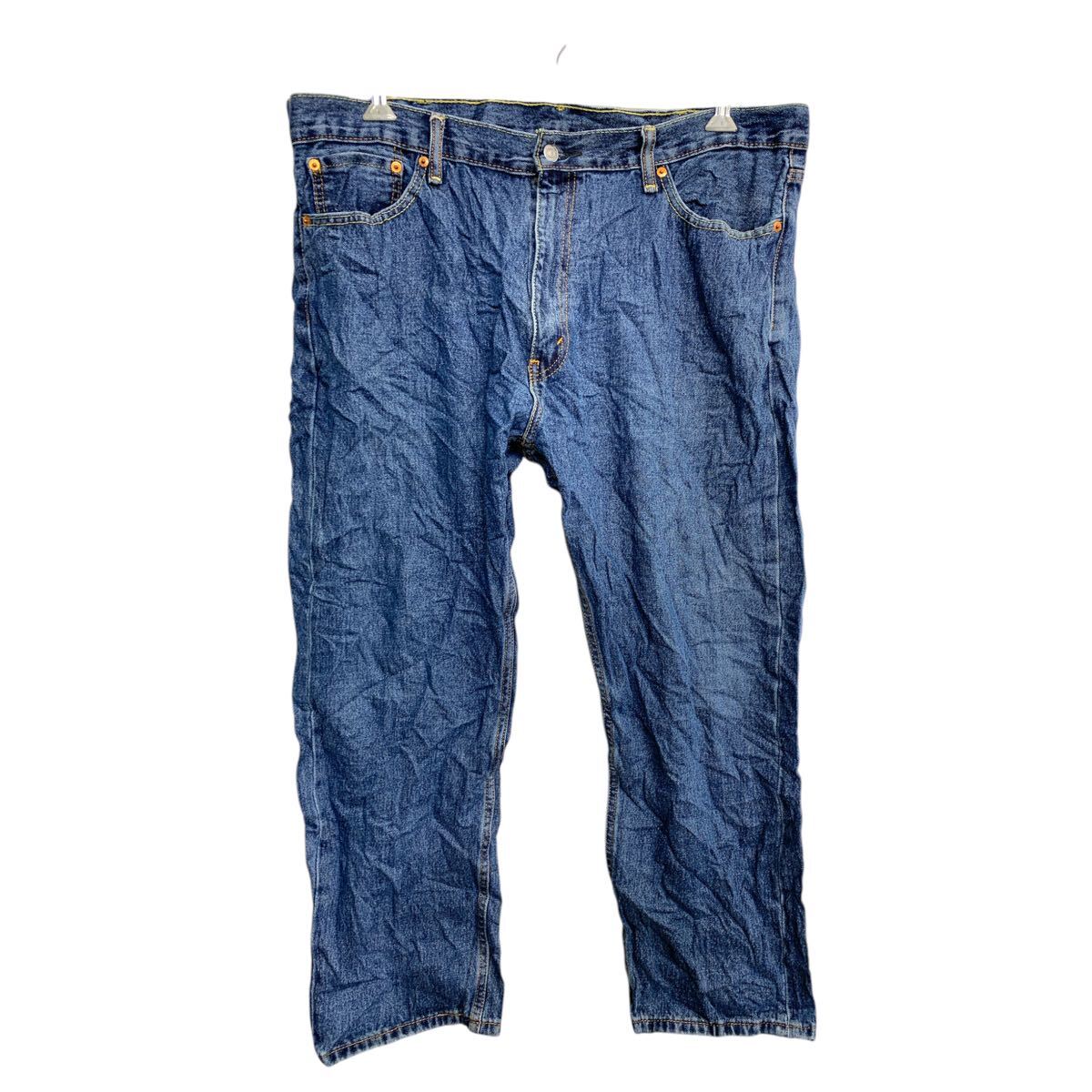 【中古】【古着】 Levi's 505 デニムパンツ W40 リーバイス レギュラーフィット ビッグサイズ インディゴ コットン 古着卸 アメリカ仕入 2502-762