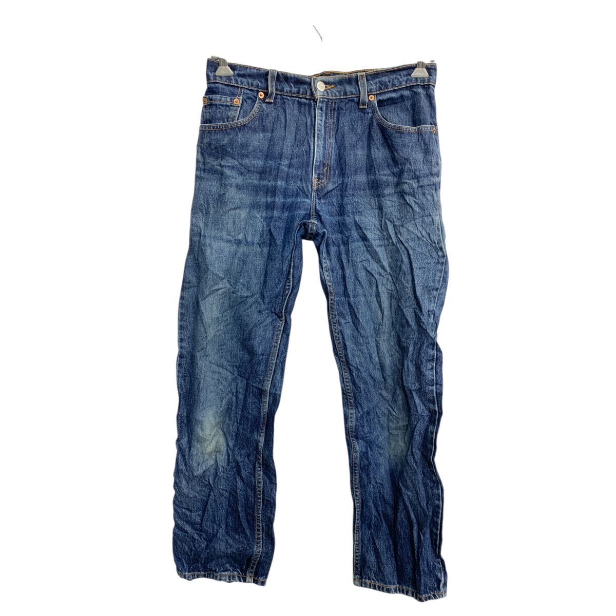 【中古】【古着】 Levi's 555 デニムパンツ W32 リーバイス ガイズフィット ジュニアサイズ インディゴ コットン USA製 古着卸 アメリカ仕入 2502-787