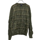 【中古】【古着】 DOCKERS アクリルニット セーター L オリーブ ドッカーズ 格子柄 古着卸 アメリカ仕入 a702-6171