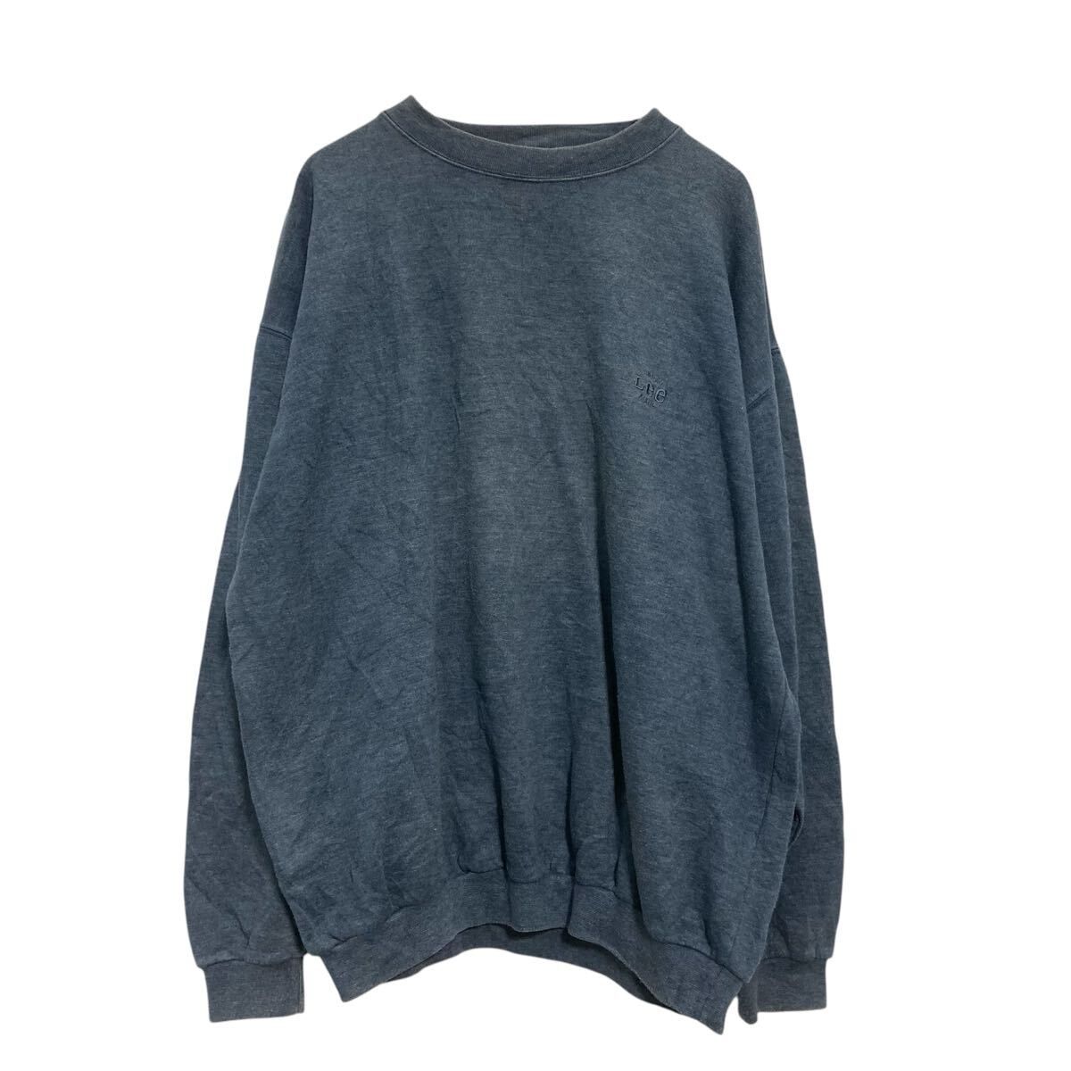 【中古】【古着】 Lee ロゴスウェット トレーナー L ネイビー リー 裏起毛 古着卸 アメリカ仕入 a702-6239