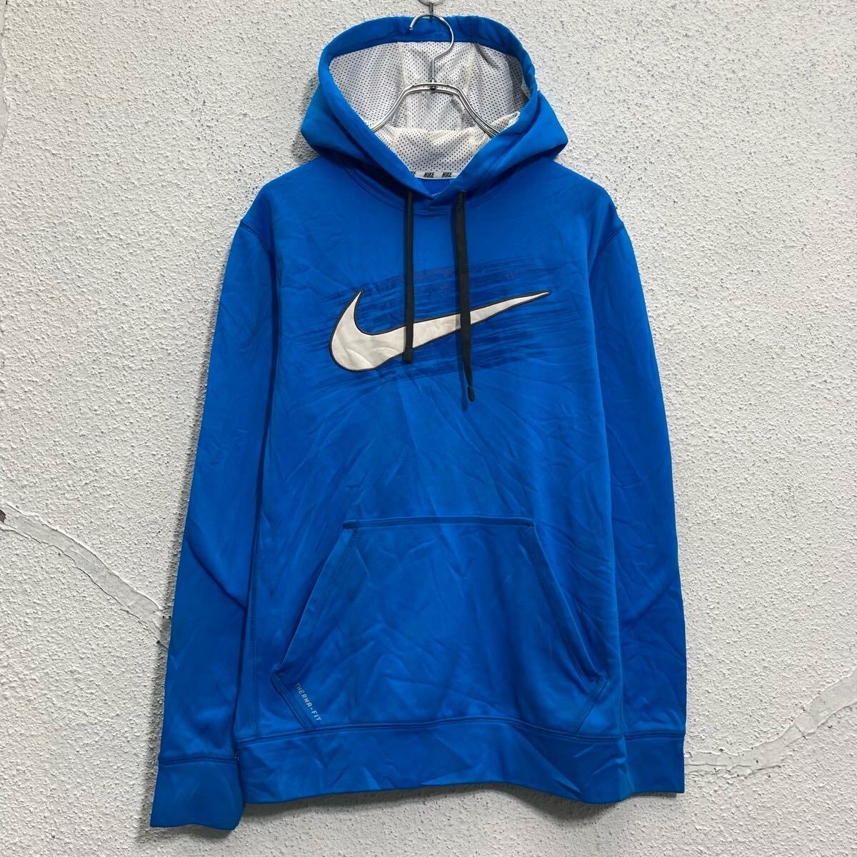 【中古】【古着】 NIKE ロゴスウェット パーカー ナイキ S ブルー 裏起毛 プルオーバー 古着卸 アメリカ仕入 a702-6256