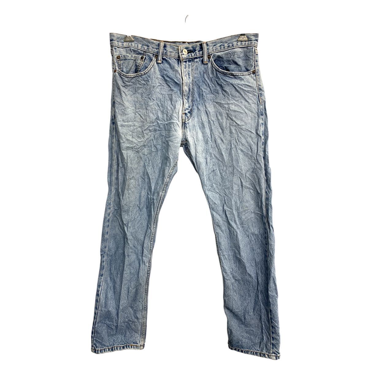 【中古】【古着】 Levi's 505 デニムパンツ W36 リーバイス レギュラーフィット ビッグサイズ ライトブルー コットン 古着卸 アメリカ仕入 2502-805