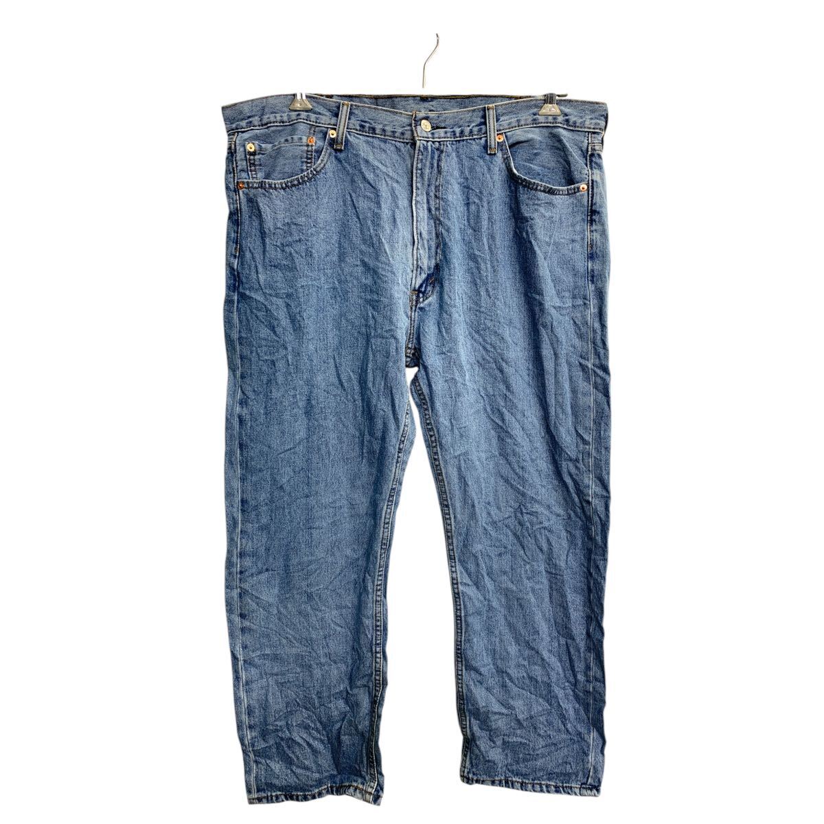 【中古】【古着】 Levi's 505 デニムパンツ W42 リーバイス レギュラーフィット ビッグサイズ ライトブルー コットン 古着卸 アメリカ仕入 2502-820