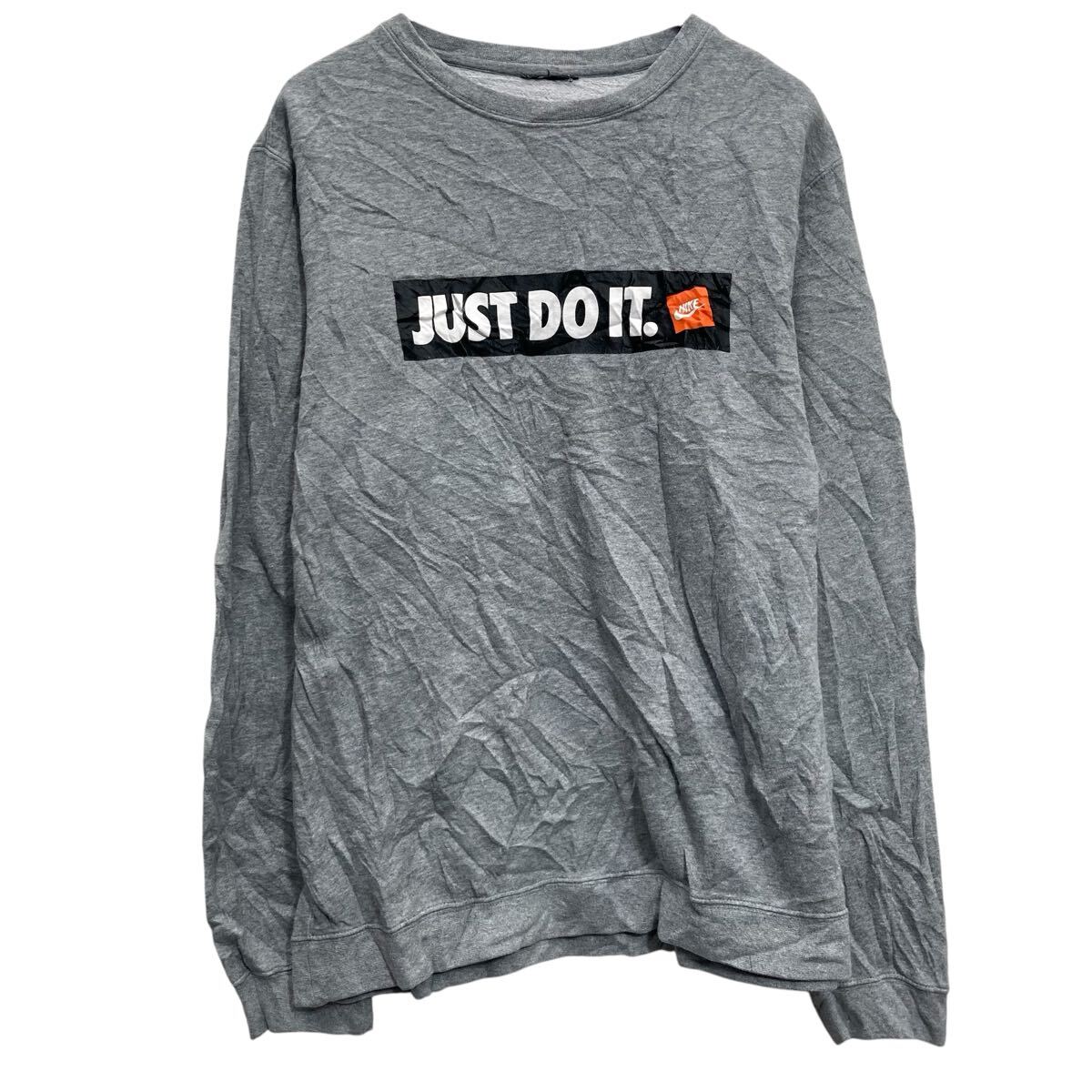 Rakuten - 【中古】【古着】 NIKE ロゴスウェット トレーナー M~ グレー プルオーバー 裏起毛 古着卸 アメリカ仕入 a702-6277