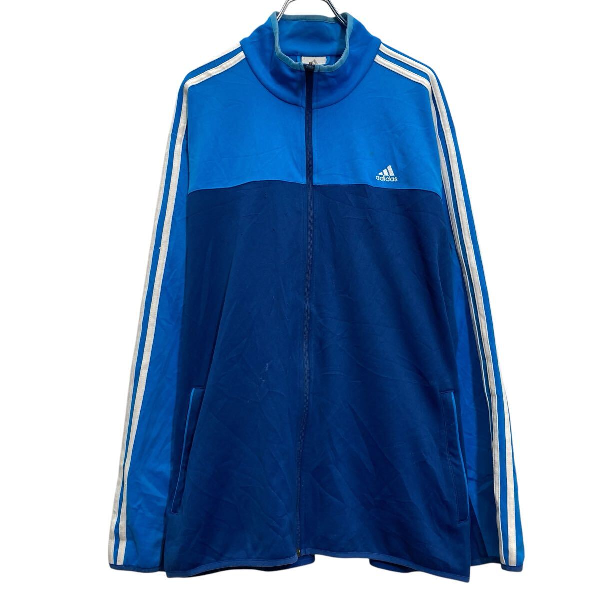 【中古】【古着】 adidas ジャージ アディダス 2XL ブルー ビッグサイズ ジップアップ スポーツウェア 古着卸 アメリカ仕入 a702-6317