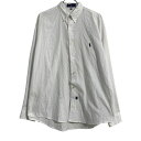 【中古】【古着】 RALPH LAUREN 長袖 無地シャツ XL ホワイト ラルフローレン ボタンダウン ビッグサイズ 古着卸 アメリカ仕入 a702-6369(4)