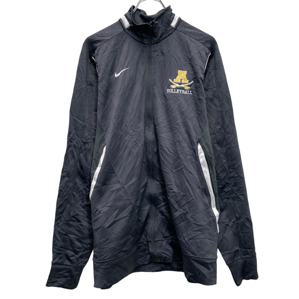 【中古】【古着】 NIKE ジャージ ナイキ L ダークグレー ジップアップ トラックジャケット スポーツウェア 古着卸 アメリカ仕入 a702-6402