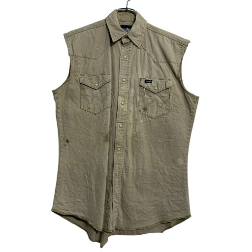 【中古】【古着】 Wrangler ベスト M〜 ベージュ ラングラー スナップボタン 胸ポケット ワンポイント ロゴ シンプル 古着卸 アメリカ仕入 a702-6454 【中古】【古着】 Wrangler ベスト M〜 ベージュ ラングラー スナップボタン 胸ポケット ワンポイント ロゴ シンプル 古着卸 アメリカ仕入 a702-6454